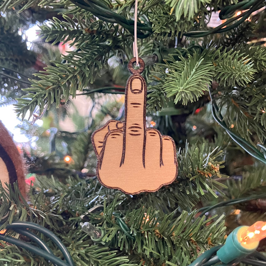 middle finger ornament